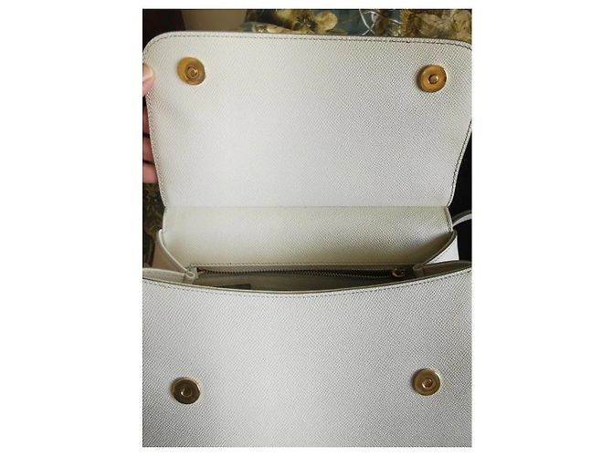 Borsa a mano Dolce & Gabbana Sicily in pelle bianca Bianco - vista 5