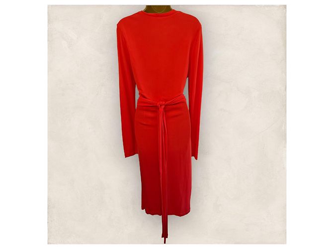 Robe nouée Issa Kate orange, Royaume-Uni À Manches Longues 16 US 12 UE 44, Kate Middleton - vue 4