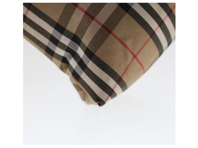 BURBERRY Nova Check Bolso de mano Nylon Beige Auth ep1099 - vista 10