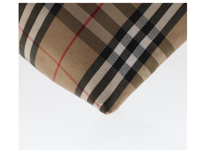 BURBERRY Nova Check Bolso de mano Nylon Beige Auth ep1099 - vista 16