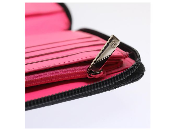 Cartera larga CHANEL Cambon Line Piel de cordero Negro CC Auth th3796 - vista 20