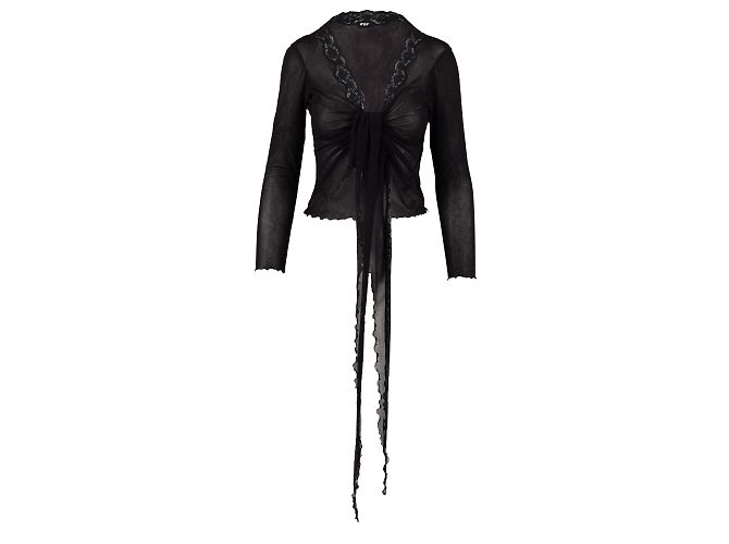 Autre Marque Colección Privée Cárdigan anudado Negro - vista 3