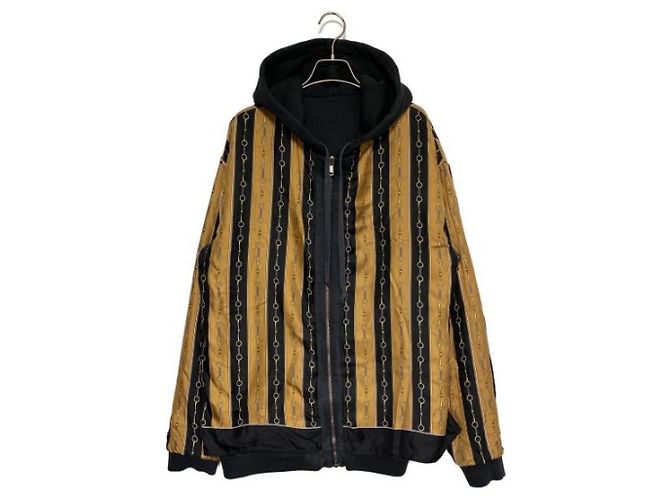 ***Felpa con zip e stampa GUCCI GG Grigio - vista 3