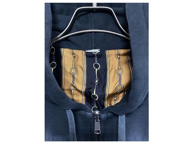 ***Felpa con zip e stampa GUCCI GG Grigio - vista 5