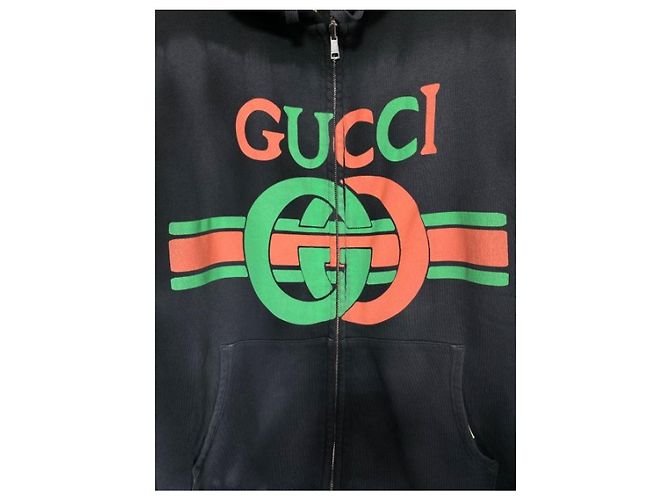 ***Felpa con zip e stampa GUCCI GG Grigio - vista 6