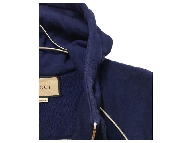*** Moletom com listra web GUCCI gucci Azul marinho - vista 10
