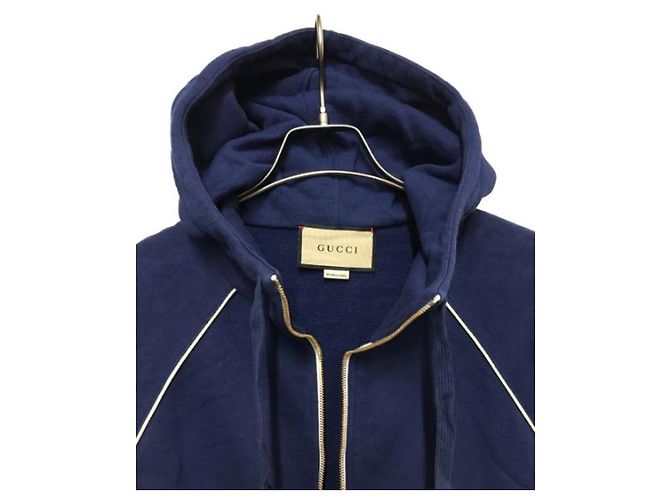 *** Moletom com listra web GUCCI gucci Azul marinho - vista 3