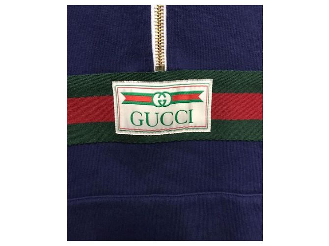 *** Moletom com listra web GUCCI gucci Azul marinho - vista 5