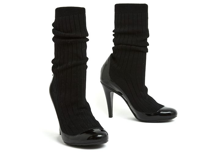 Chanel PE2014 Calzini Stivali Neri EU38.5 Nero - vista 2