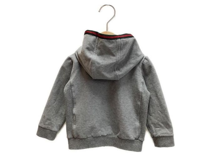 *** Sweat à capuche GUCCI Sherry Line Gris - vue 2