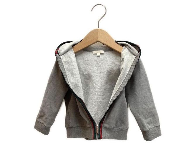 *** Sweat à capuche GUCCI Sherry Line Gris - vue 3