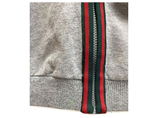 *** Sweat à capuche GUCCI Sherry Line Gris - vue 4