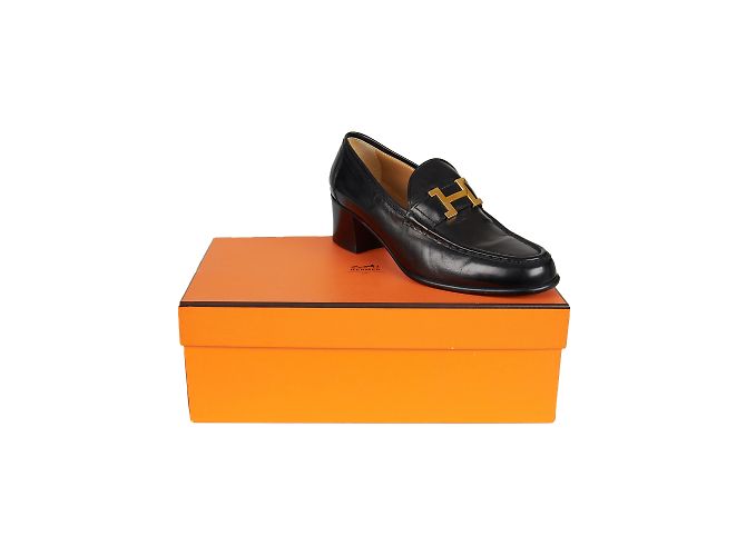 Hermès Constance Leather Heel Pumps  Black - view 8