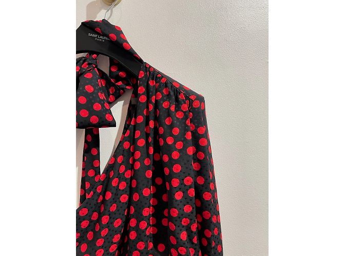 SAINT LAURENT Kleider T.FR 40 Seide Schwarz - Ansicht 5
