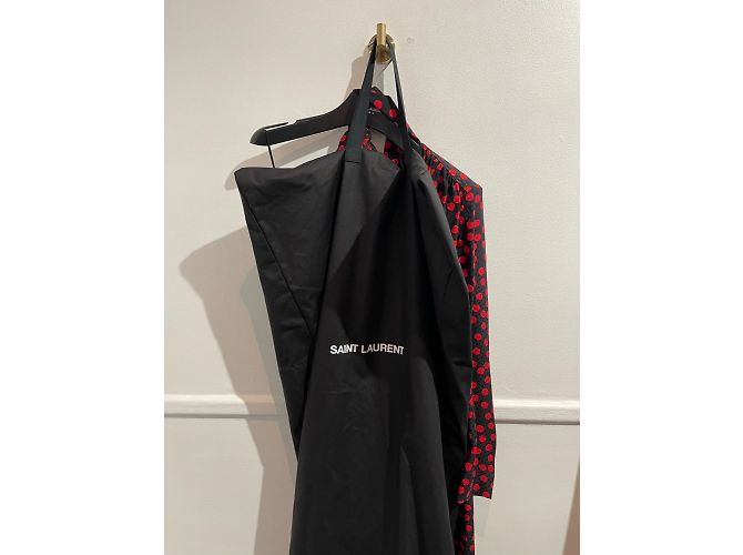 SAINT LAURENT Kleider T.FR 40 Seide Schwarz - Ansicht 7