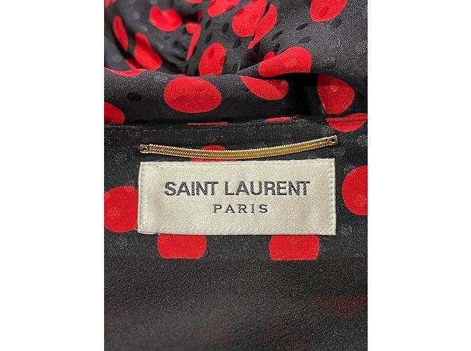 SAINT LAURENT Kleider T.FR 40 Seide Schwarz - Ansicht 8