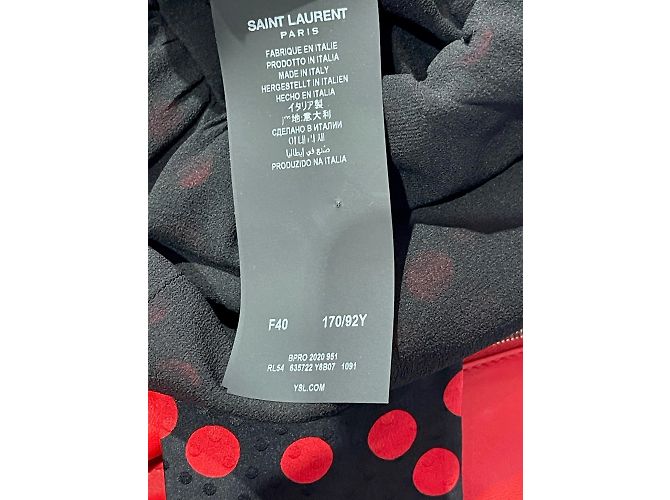 SAINT LAURENT Kleider T.FR 40 Seide Schwarz - Ansicht 9