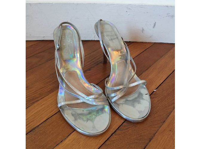 Sandali MICHEL PERRY T.EU 38.5 Pelle Argento - vista 2