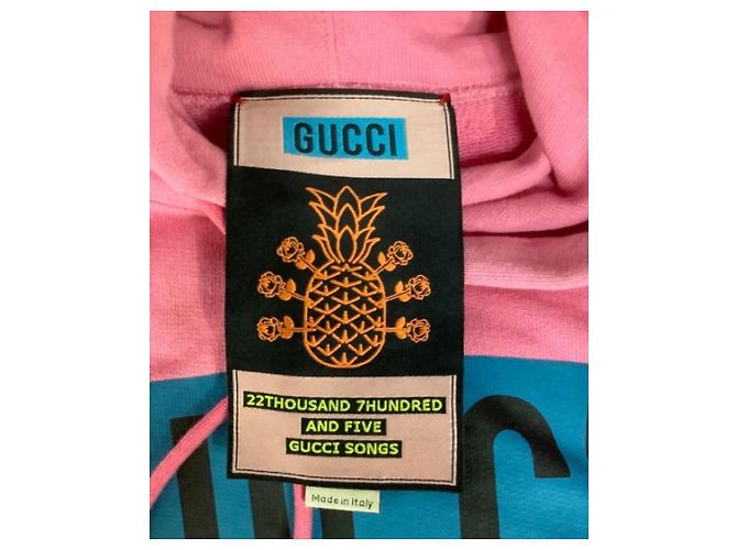 *** GUCCI Kapuzenpullover mit Ananas-Print Pink - Ansicht 4