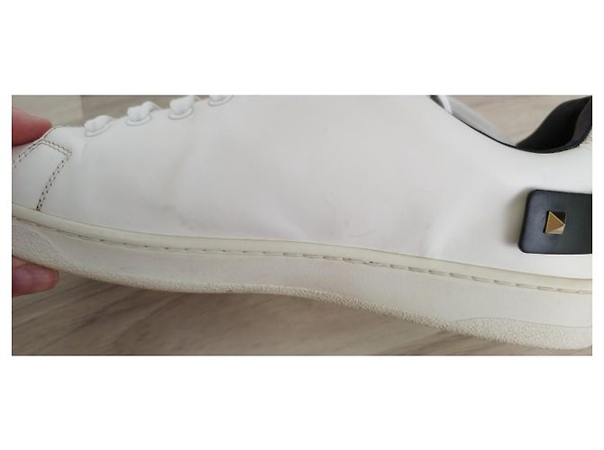 Sneakers Valentino Garavani Back Net in pelle bianca - vista 12