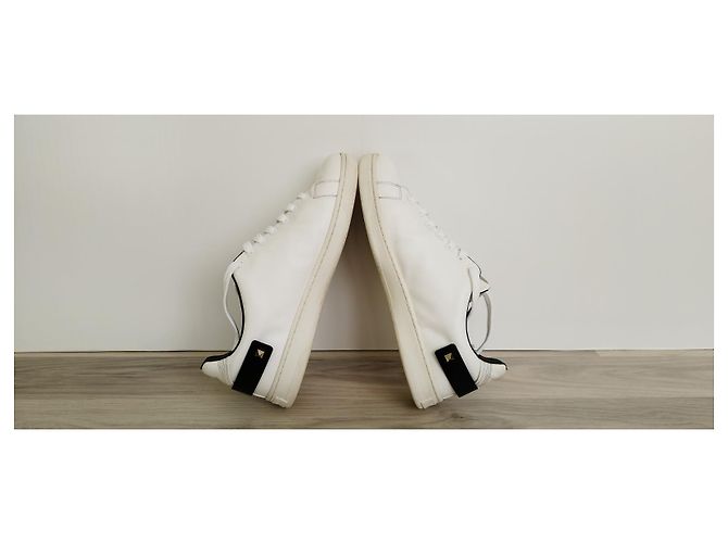 Sneakers Valentino Garavani Back Net in pelle bianca - vista 4