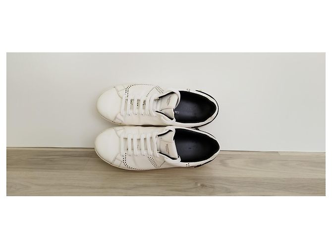 Sneakers Valentino Garavani Back Net in pelle bianca - vista 5