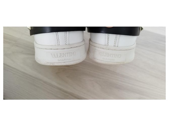 Sneakers Valentino Garavani Back Net in pelle bianca - vista 7