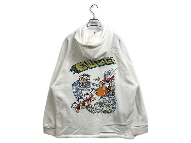 ***GUCCI×DISNEY (Gucci Disney)  Felpa con cappuccio e mezza zip Bianco - vista 2