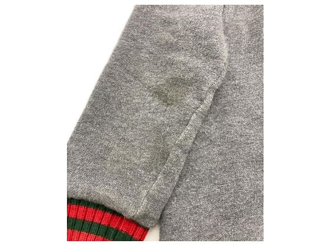 ***Sweat à capuche zippé GUCCI Sherry Line Gris - vue 5