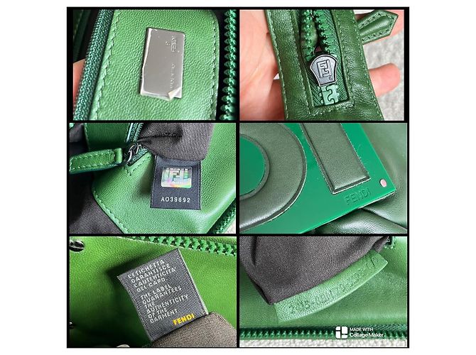 Pochette convertibile Fendi in pelle verde - vista 9
