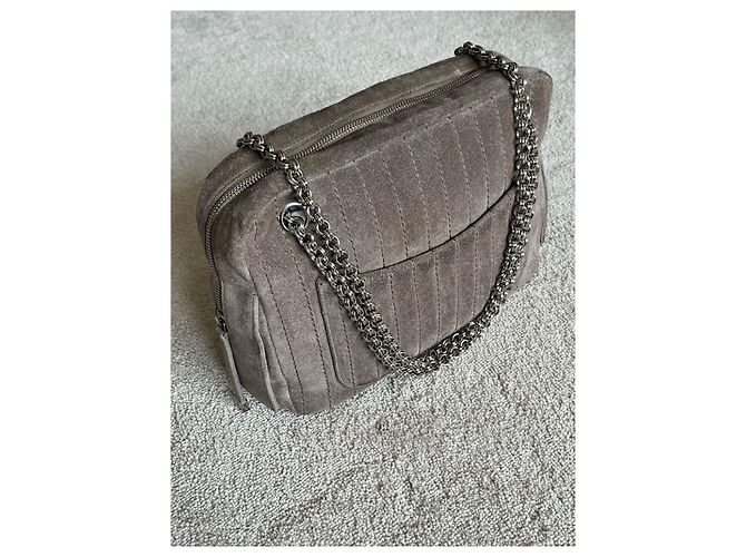 Mademoiselle Chanel Algodão Club Bowler Cinza Hardware prateado - vista 4