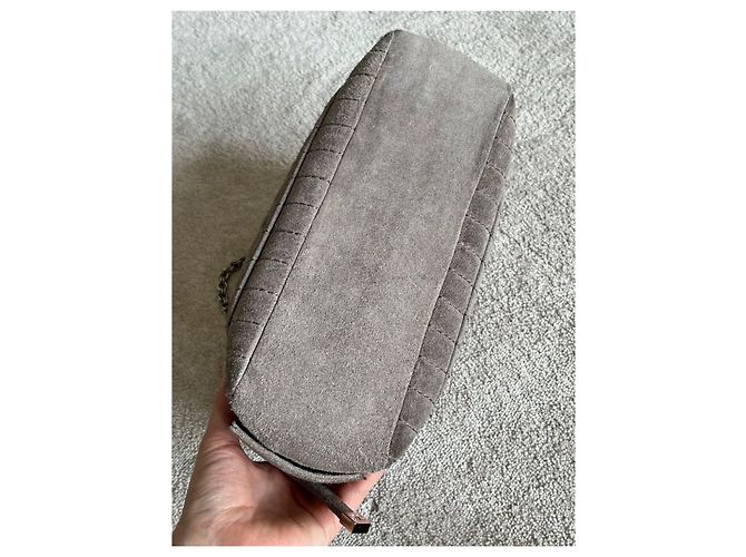 Mademoiselle Chanel Algodão Club Bowler Cinza Hardware prateado - vista 6