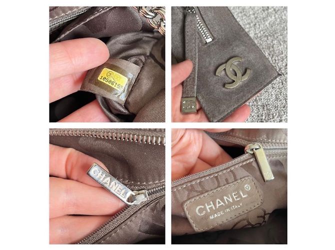 Mademoiselle Chanel Algodão Club Bowler Cinza Hardware prateado - vista 7