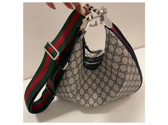Borsa Gucci beige in pelle - vista 10