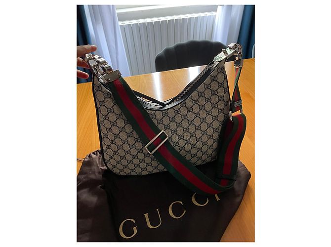 Borsa Gucci beige in pelle - vista 2