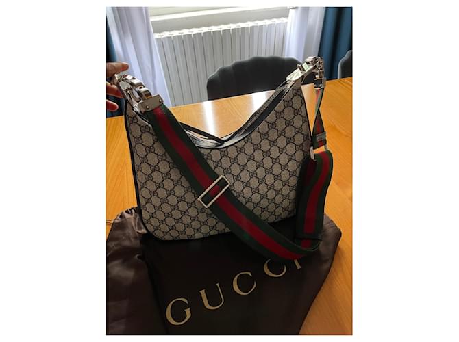 Borsa Gucci beige in pelle - vista 3