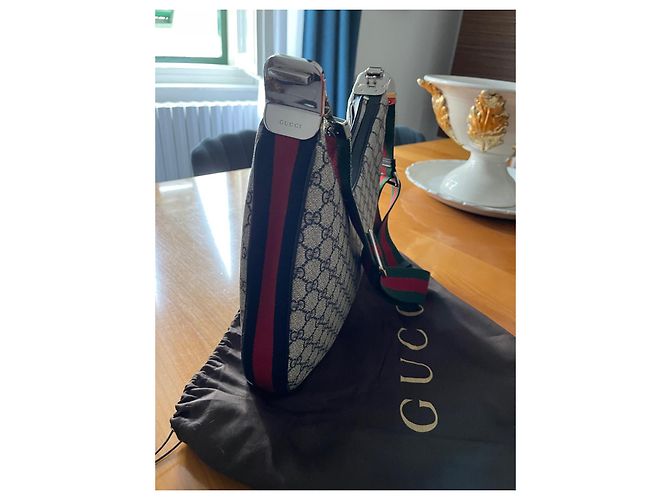 Borsa Gucci beige in pelle - vista 9