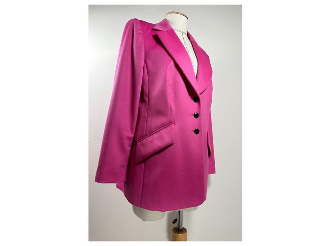 Blazer Escada Rosa de Lana Conejo y Angora - vista 2