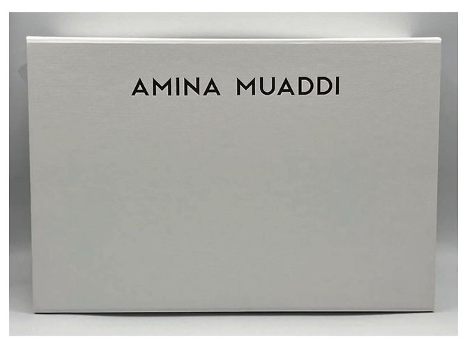 Sandali Georgia Amina Muaddi Viola in Satin Porpora - vista 6