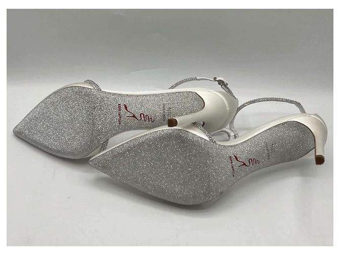 Rene Caovilla Clippy Pumps aus Satin dunkelgrau Anthrazitgrau - Ansicht 4