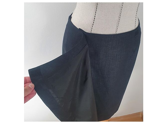 Falda Thierry Mugler de lana negra Negro - vista 5