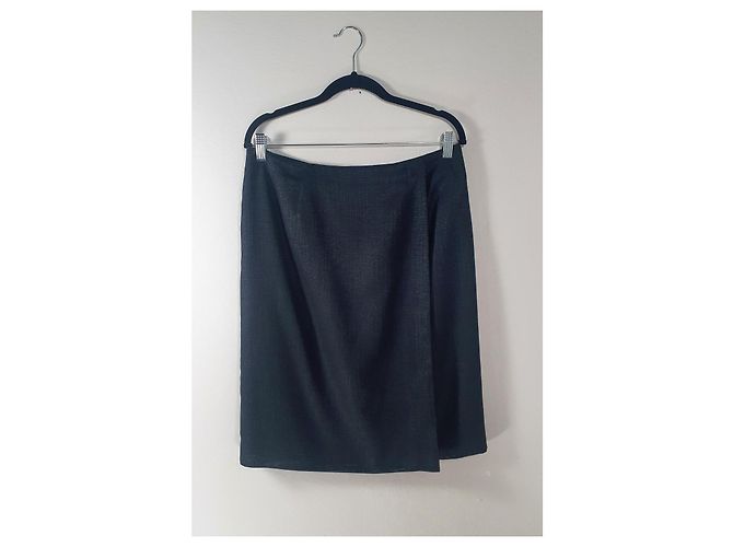 Falda Thierry Mugler de lana negra Negro - vista 6