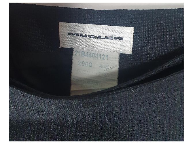 Falda Thierry Mugler de lana negra Negro - vista 8