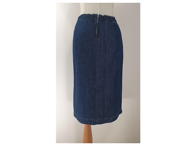 Falda Marni Azul Vaquera Algodón Lino - vista 2