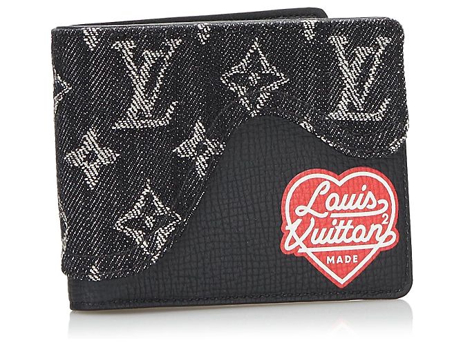 Louis Vuitton Black Nigo Monogram Denim Slender Wallet Schwarz - Ansicht 2