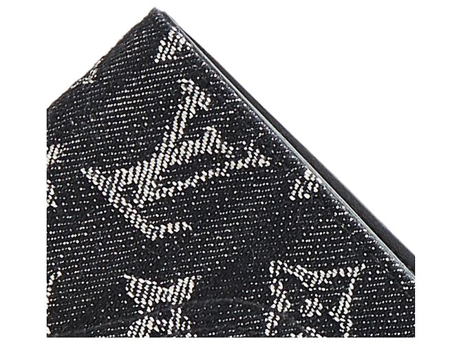 Louis Vuitton Black Nigo Monogram Denim Slender Wallet Schwarz - Ansicht 8