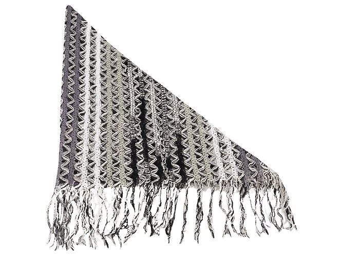 Missoni Chevron-Stricktuch mit Pailletten Weiß - Ansicht 3