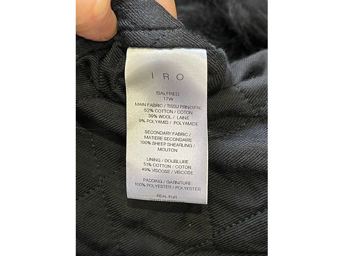 Abrigos IRO T.Internacional XS Algodón Negro - vista 5