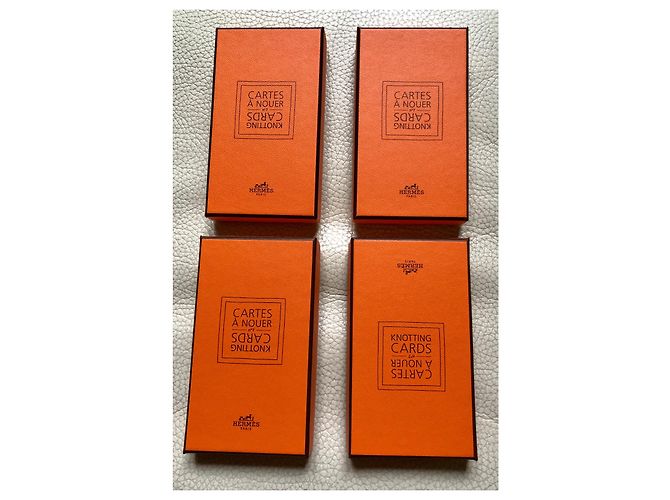 Hermès Krawattenkartenspiel Orange - Ansicht 2