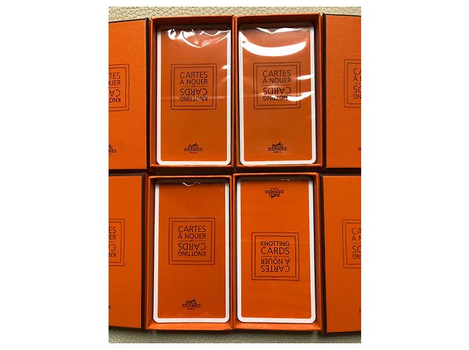Hermès Krawattenkartenspiel Orange - Ansicht 3
